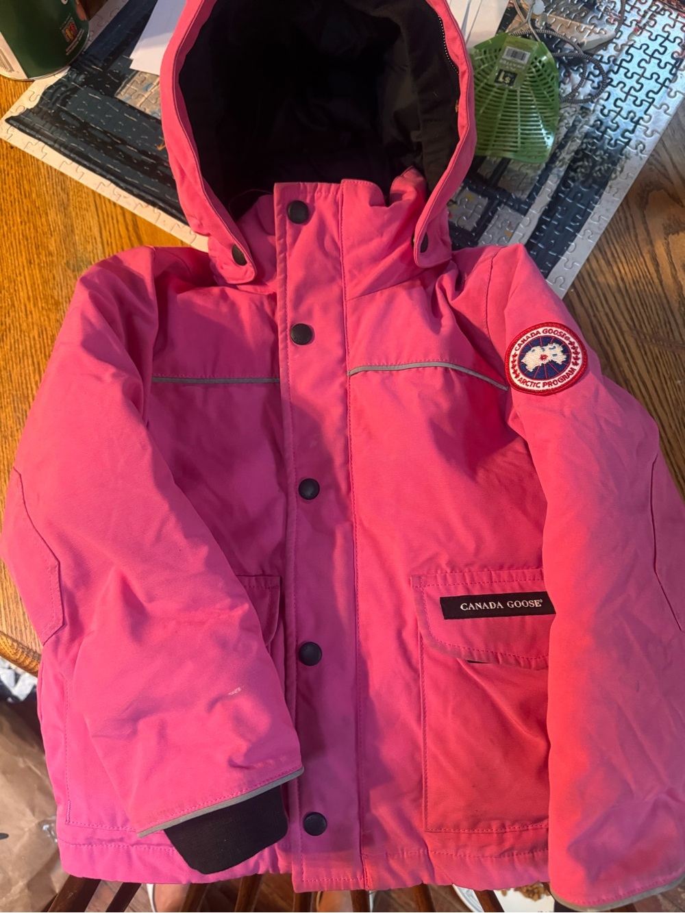 Canada Goose Lynx parka Bright Pink Hooded Puffer Jacket